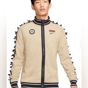 Mens Nike X Acronym Knit Khaki Full Zip Track Jacket CU0469-247 Size S